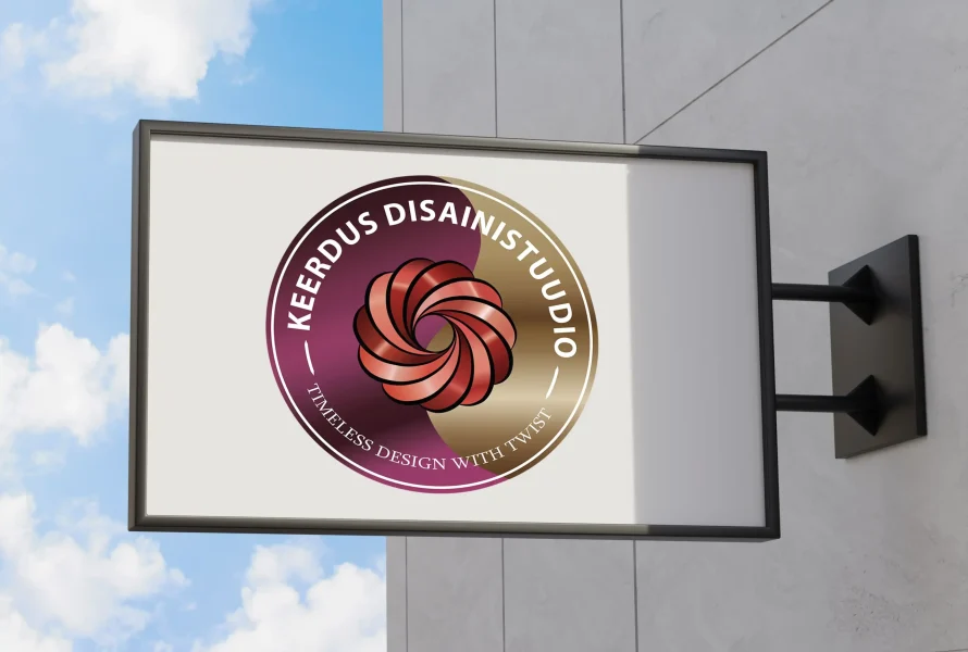 Keerdus Disainistuudio, logod - Keerdus Disainistuudio logo, logo disain, logo vektoriseerimine